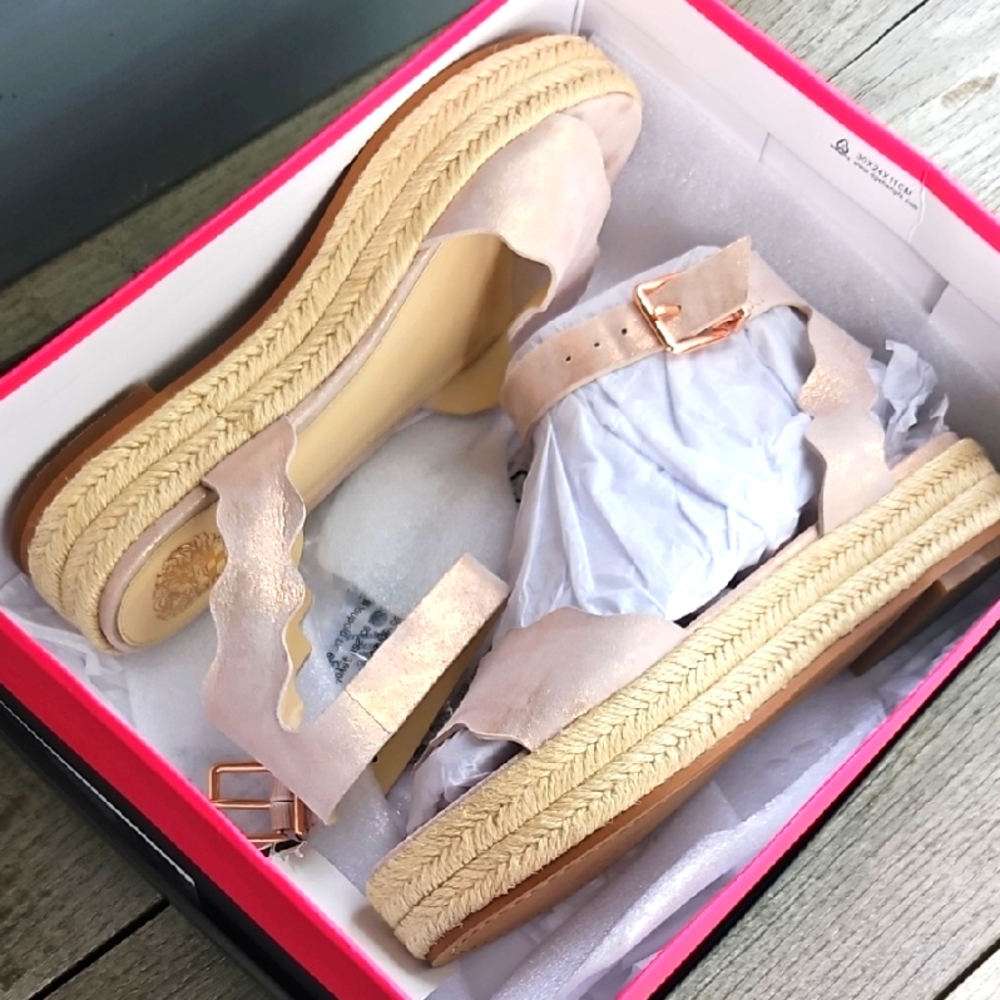 NWT! In Box Vince Camuto Blush Kamperla Monet Summer Shoes, Size 7.5